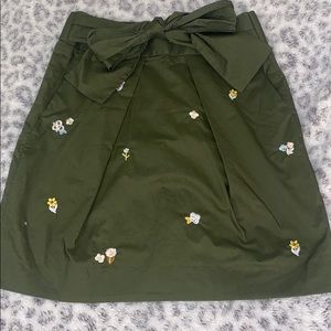 J crew embroidered skirt